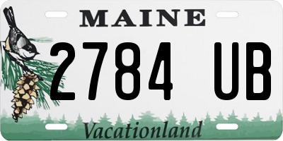 ME license plate 2784UB