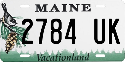 ME license plate 2784UK