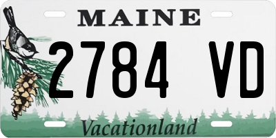 ME license plate 2784VD