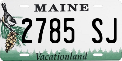ME license plate 2785SJ
