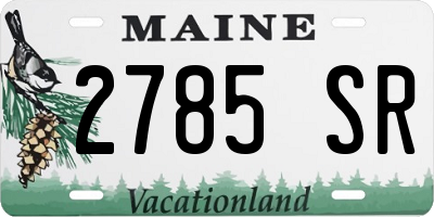 ME license plate 2785SR