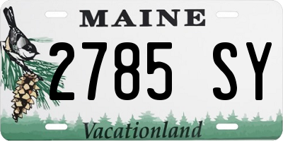 ME license plate 2785SY