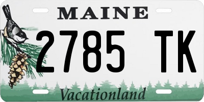 ME license plate 2785TK
