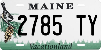 ME license plate 2785TY