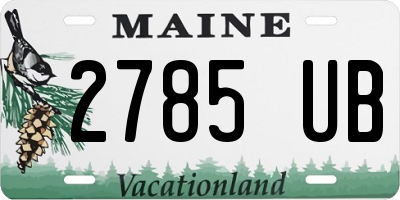 ME license plate 2785UB