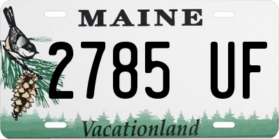 ME license plate 2785UF