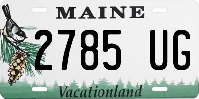 ME license plate 2785UG