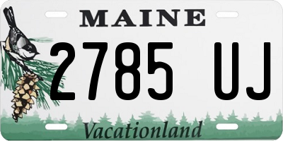 ME license plate 2785UJ