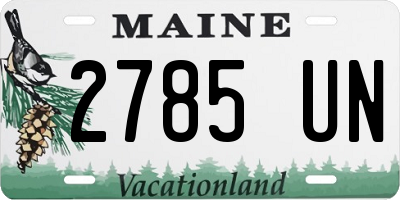 ME license plate 2785UN