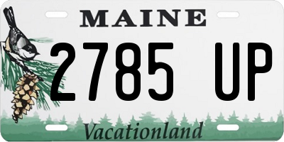 ME license plate 2785UP