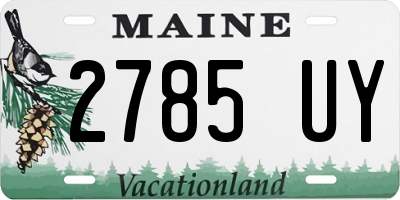 ME license plate 2785UY