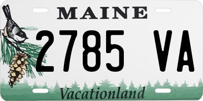 ME license plate 2785VA