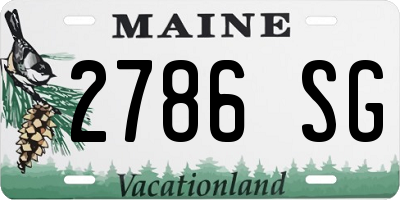 ME license plate 2786SG