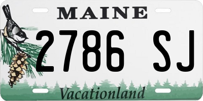 ME license plate 2786SJ