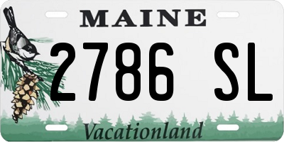 ME license plate 2786SL