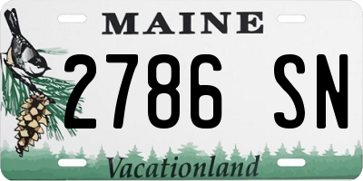 ME license plate 2786SN