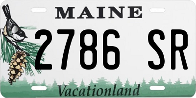 ME license plate 2786SR