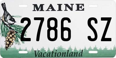 ME license plate 2786SZ