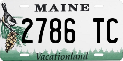 ME license plate 2786TC