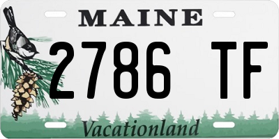 ME license plate 2786TF