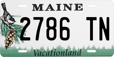ME license plate 2786TN