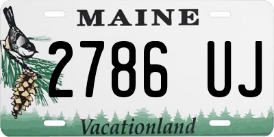 ME license plate 2786UJ