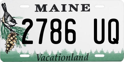 ME license plate 2786UQ