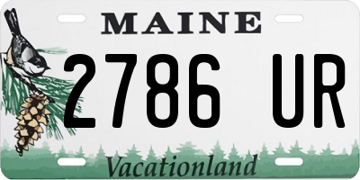 ME license plate 2786UR