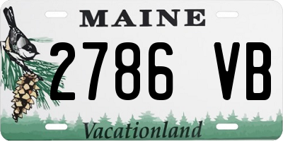 ME license plate 2786VB