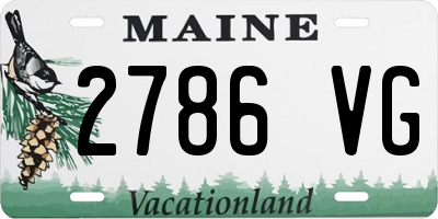 ME license plate 2786VG