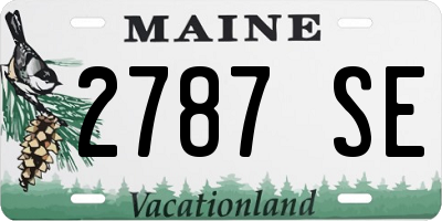 ME license plate 2787SE
