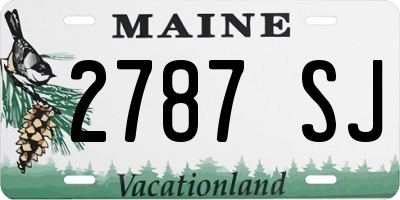 ME license plate 2787SJ