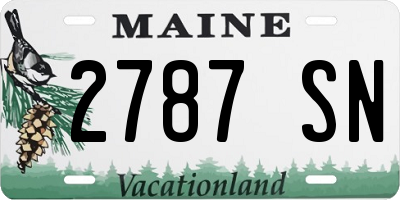 ME license plate 2787SN