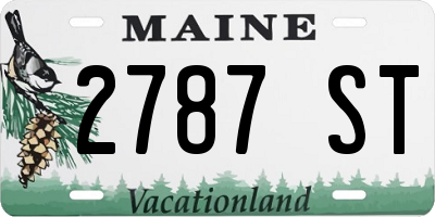 ME license plate 2787ST