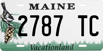 ME license plate 2787TC