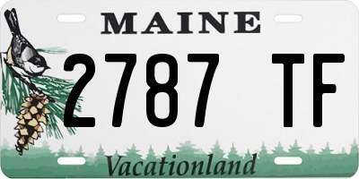 ME license plate 2787TF