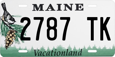 ME license plate 2787TK
