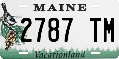 ME license plate 2787TM