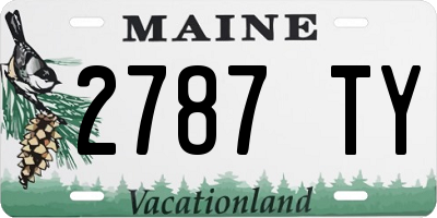 ME license plate 2787TY