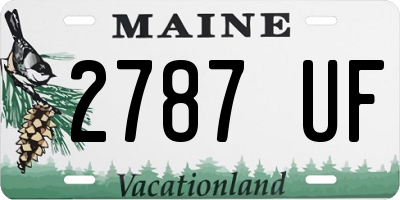 ME license plate 2787UF