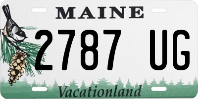 ME license plate 2787UG