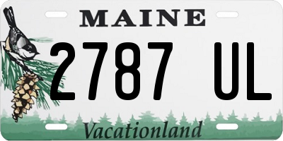 ME license plate 2787UL