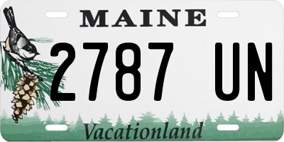 ME license plate 2787UN