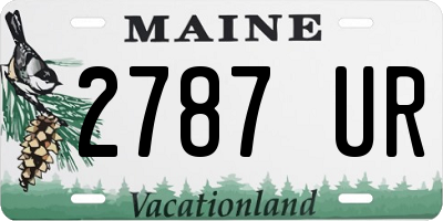 ME license plate 2787UR