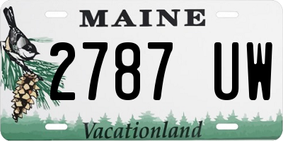 ME license plate 2787UW