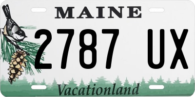 ME license plate 2787UX