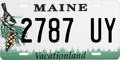 ME license plate 2787UY