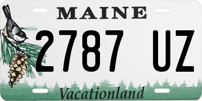 ME license plate 2787UZ