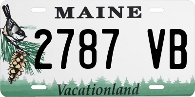 ME license plate 2787VB