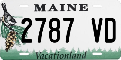 ME license plate 2787VD